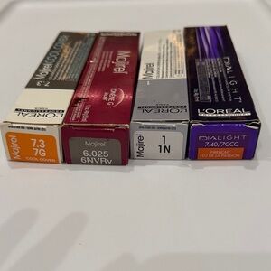 3 tubes of Majirel Permanent Hair Color & 1 tube DiaLight